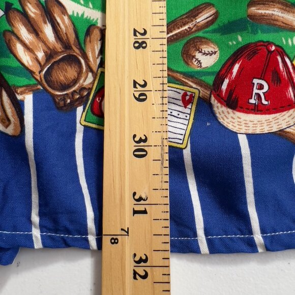 Vintage Sharon Young Baseball Print Skirt Retro Sports Theme 12 Made in USA - Picture 11 of 12